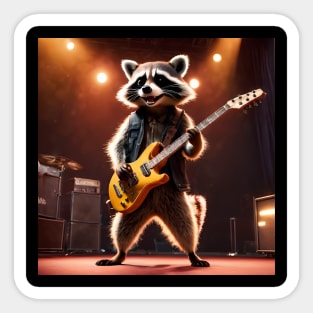 cool raccoon Sticker